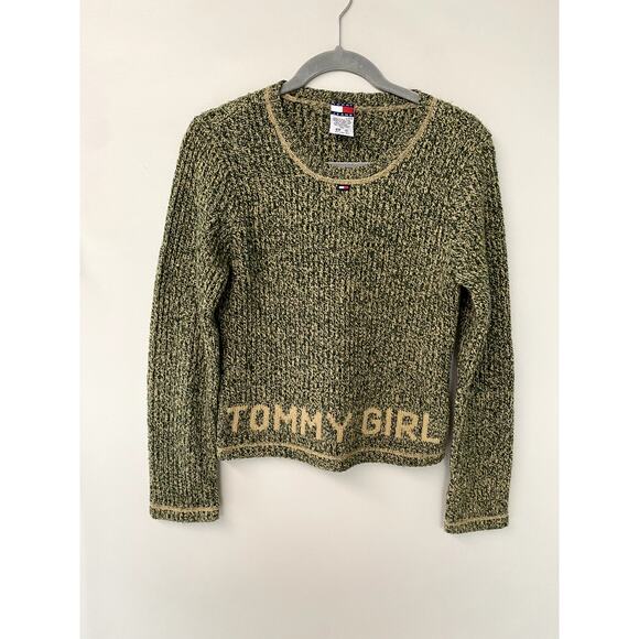 Y2K Tommy Hilfiger Tommy Girl Wool Blend Sweater Women's L - Picture 1 of 9